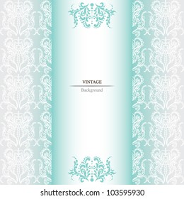 Invitation with vintage patterns. Vector