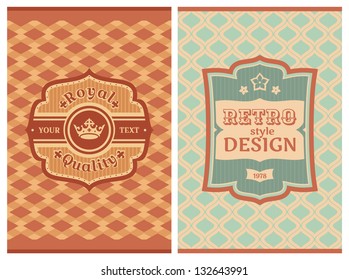 Invitation vintage retro cards vector illustration