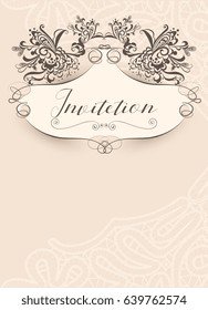 Invitation vintage template
