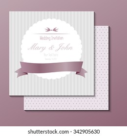 Invitation to the wedding or announcements