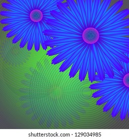 Invitation or wedding card with abstract floral background.