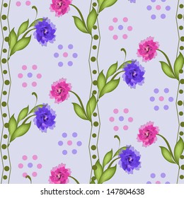  Invitation or wedding card with abstract floral background.
