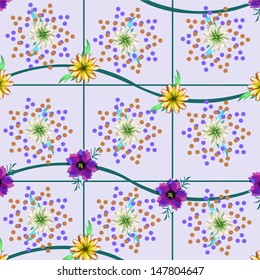  Invitation or wedding card with abstract floral background.