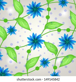 Invitation or wedding card with abstract floral background.