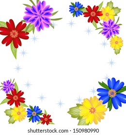 Invitation or wedding card with abstract floral background.