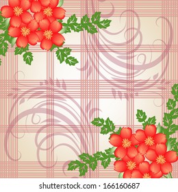  Invitation or wedding card with abstract floral background.