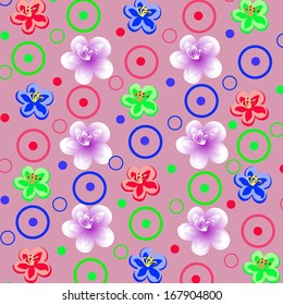Invitation or wedding card with abstract floral background.