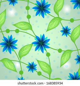 Invitation or wedding card with abstract floral background.