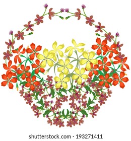 Invitation or wedding card with abstract floral background.
