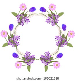 Invitation or wedding card with abstract floral background.