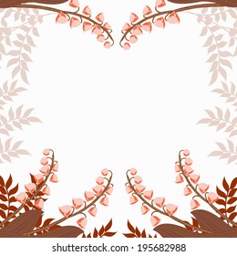 Invitation or wedding card with abstract floral background.