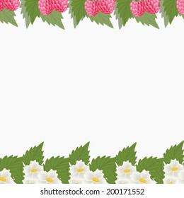 Invitation for wedding card with abstract floral background.