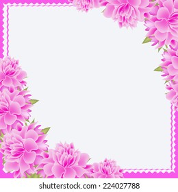 Invitation or wedding card with abstract floral background.