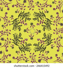  Invitation or wedding card with abstract floral background.