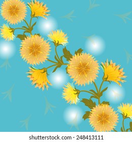 Invitation or wedding card with abstract floral background.