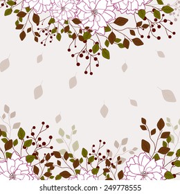 Invitation or wedding card with abstract floral background. - Shutterstock ID 249778555