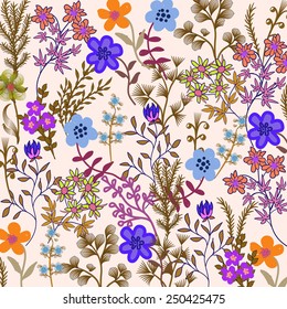 Invitation or wedding card with abstract floral background.