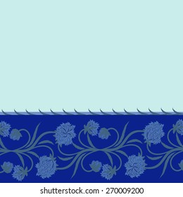Invitation or wedding card with abstract floral background.