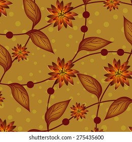 Invitation or wedding card with abstract floral background.