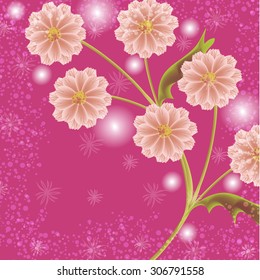 
Invitation or wedding card with abstract floral background.
 