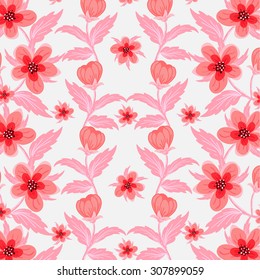 Invitation or wedding card with abstract floral background.
 
