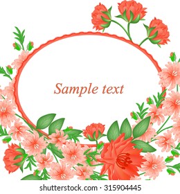 
Invitation or wedding card with abstract floral background.
 