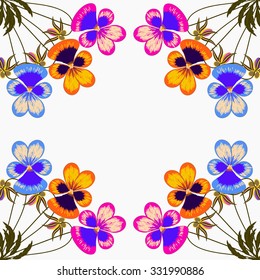

Invitation or wedding card with abstract floral background.
 