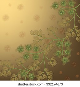 
Invitation or wedding card with abstract floral background.
 