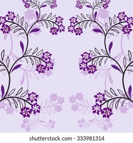 Invitation or wedding card with abstract floral background.
 