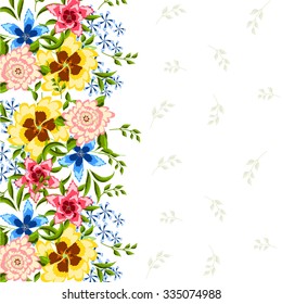 
Invitation or wedding card with abstract floral background.
 