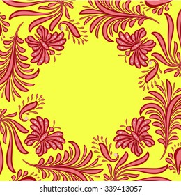 
Invitation or wedding card with abstract floral background.
 