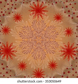 Invitation or wedding card with abstract floral background.
