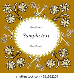 

Invitation or wedding card with abstract floral background.
 