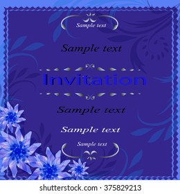 

Invitation or wedding card with abstract floral background.
 