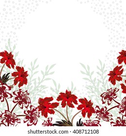 
Invitation or wedding card with abstract floral background.
 