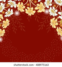 

Invitation or wedding card with abstract floral background.
 