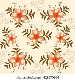 
Invitation or wedding card with abstract floral background.
 