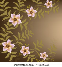 
Invitation or wedding card with abstract floral background.
 
