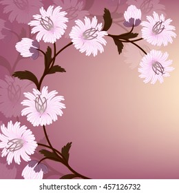 
Invitation or wedding card with abstract floral background.
 