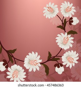 
Invitation or wedding card with abstract floral background.
 
