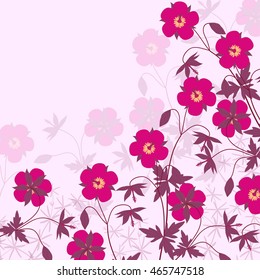 
Invitation or wedding card with abstract floral background.
 