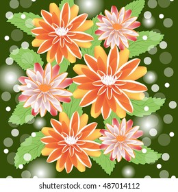 
Invitation or wedding card with abstract floral background.
 