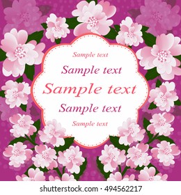 
Invitation or wedding card with abstract floral background.
 
