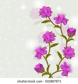 Invitation or wedding card with abstract floral background.