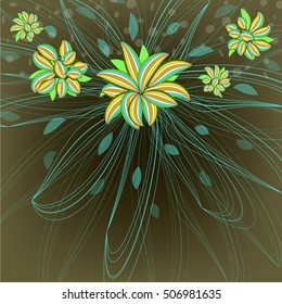 
Invitation or wedding card with abstract floral background.
 
