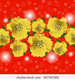 Invitation or wedding card with abstract floral background.
