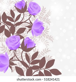 
Invitation or wedding card with abstract floral background.
 