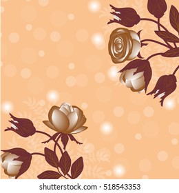 
Invitation or wedding card with abstract floral background.
 