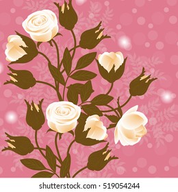 
Invitation or wedding card with abstract floral background.
 