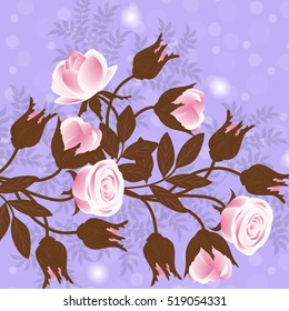 
Invitation or wedding card with abstract floral background.
 